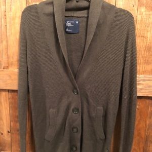American eagle army green cardigan